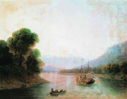 Ivan Aivazovsky The Rioni River in Georgia china oil painting image